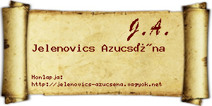 Jelenovics Azucséna névjegykártya